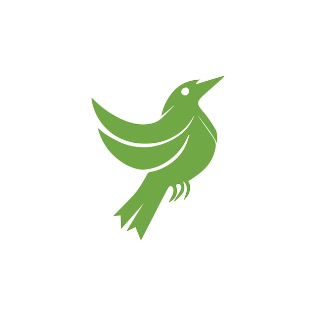Um pássaro verde com fundo branco e um logotipo verde que diz 'pássaro'