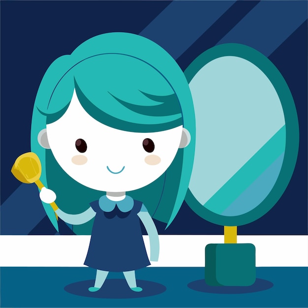 um personagem de desenho animado com um brinquedo de uma menina segurando uma lâmpada