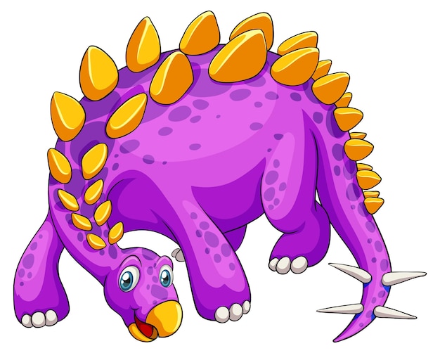 Um personagem de desenho animado de dinossauro estegossauro