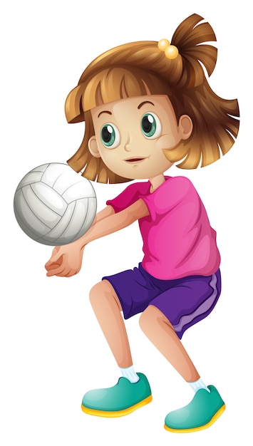 Um personagem de voleibol feminino