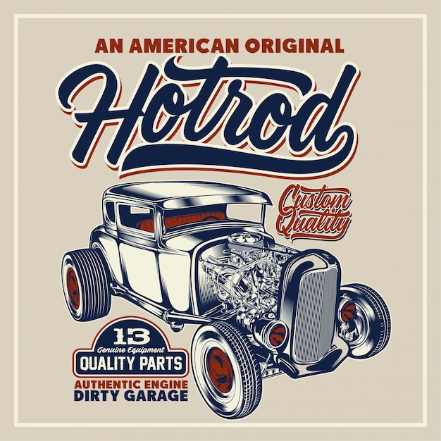 Um pôster original americano do hotrod