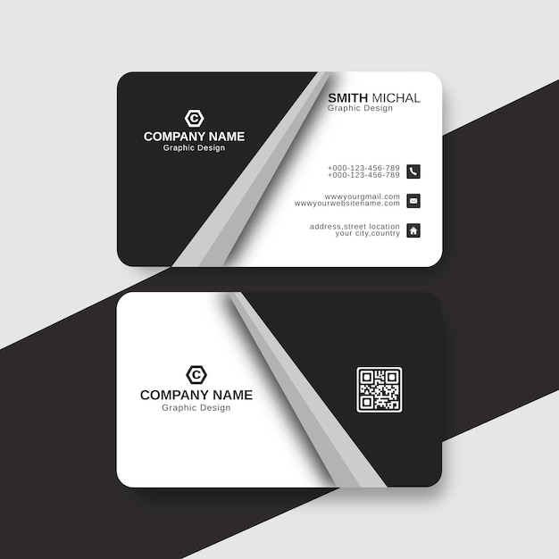 Um preto e branco um cartão de visita criativo