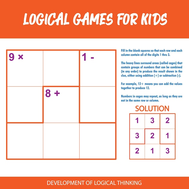 Jogos Educacionais Para a Lógica Infantil. Gráfico Com Números E