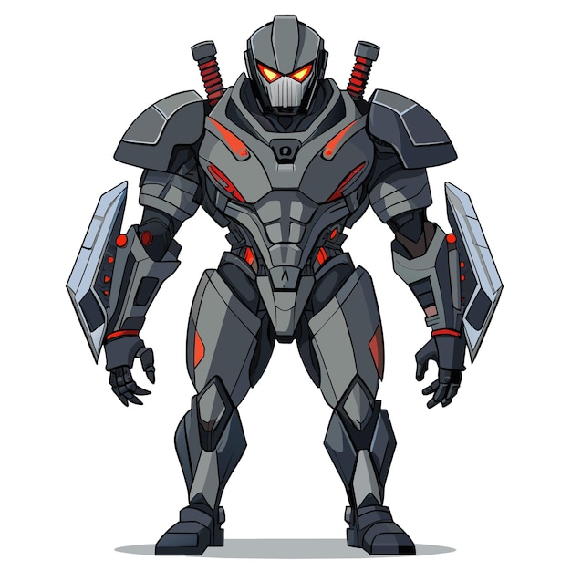 Um robô humanoide projetado para combate e defesa