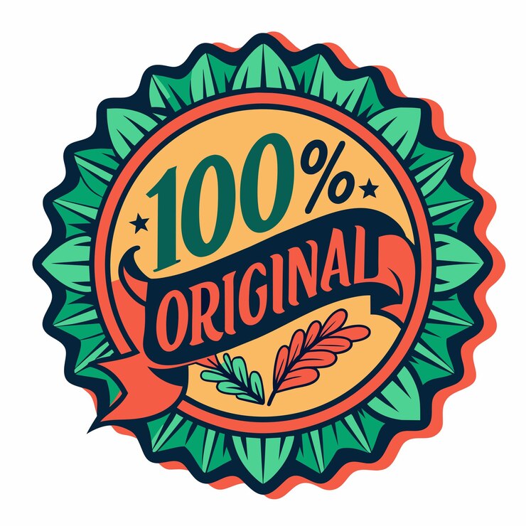 Vetor um rótulo que diz original original original