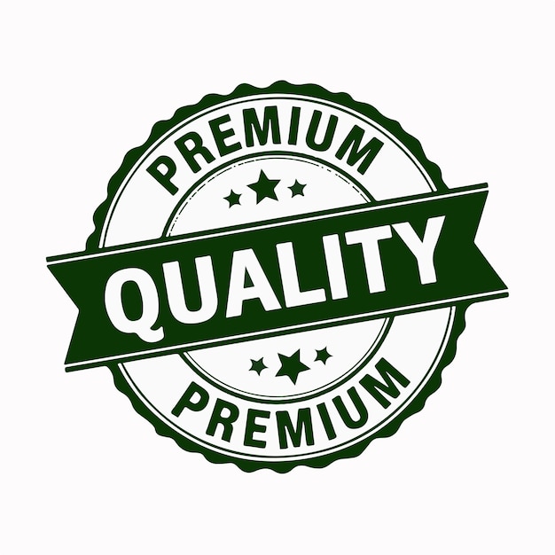 um rótulo verde que diz qualidade qualidade premium