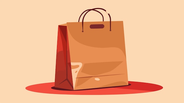Um saco de papel com um rótulo vermelho que diz "comprar"