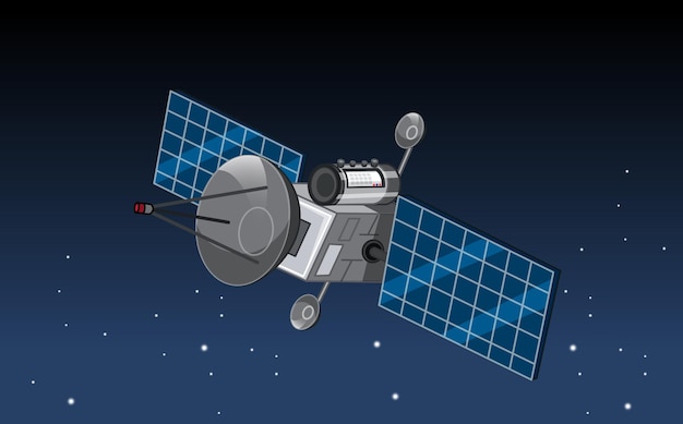 Um satélite no espaço sideral