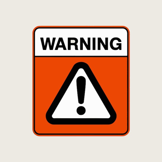 um sinal de alerta que diz aviso de perigo