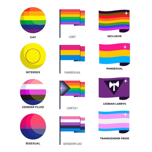 Um sinal que diz arco-íris em cores diferentes