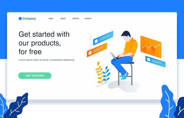 um site que tem uma página que diz começar com produtos