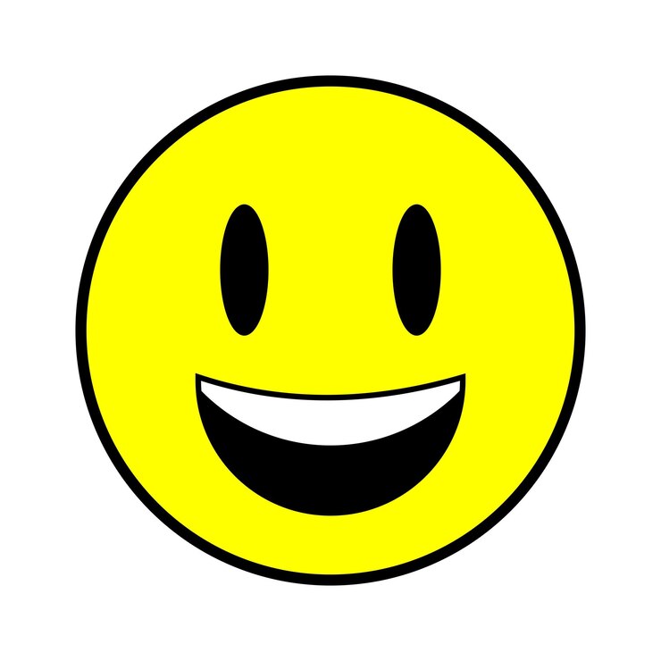 Vetor um smiley amarelo com um smiley nele
