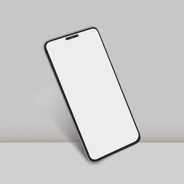 um telefone branco com uma tela preta que diz a palavra na tela
