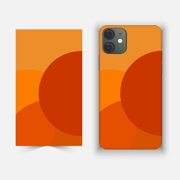 Vetor um telefone com uma capa laranja que diz citação laranja sobre ele