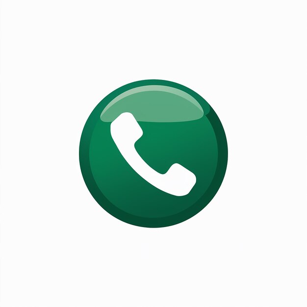 Vetor um telefone verde que está em um fundo branco