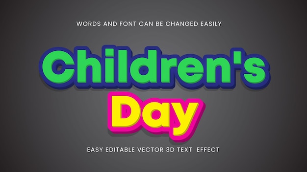Um texto colorido com a palavra dia das crianças nele eps