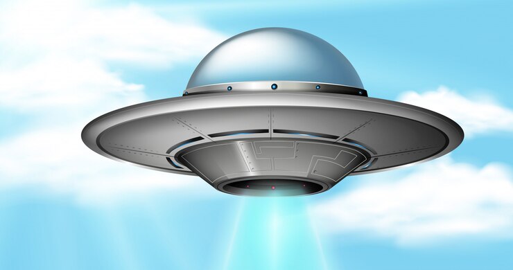 Vetor um ufo no céu