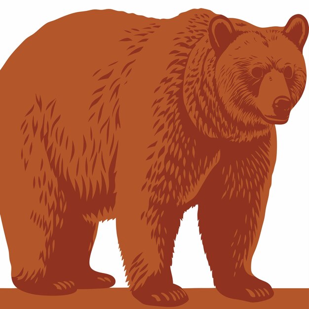 um urso com um fundo marrom que diz  urso