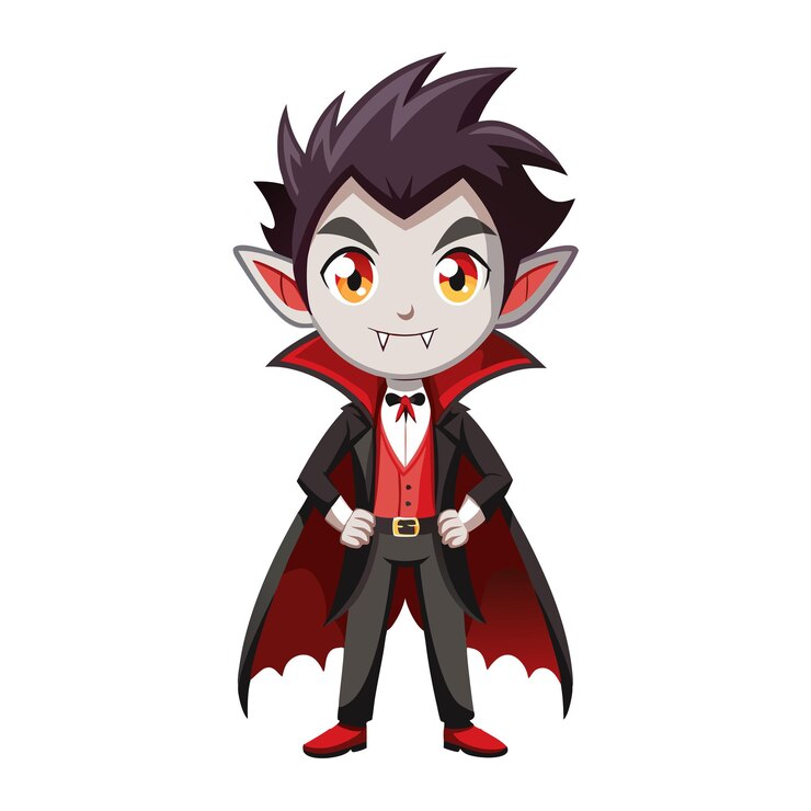Vetor um vampiro bonito.