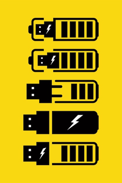 Um vetor de bateria de unidade flash