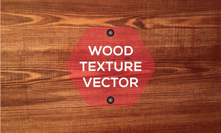 Vetor um vetor de textura de madeira com um círculo vermelho no topo