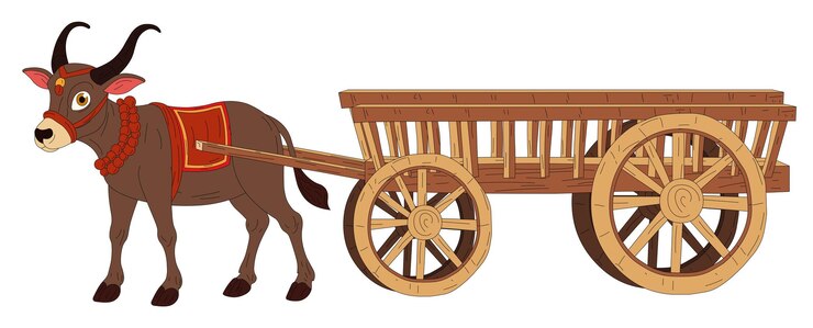 Vetor um vetor de um carro de bois indiano