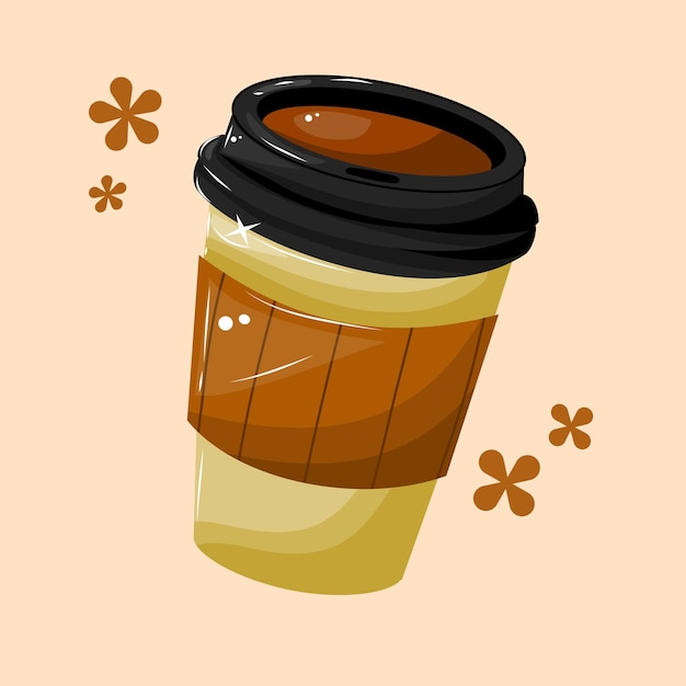 um vetor de uma chávena de café