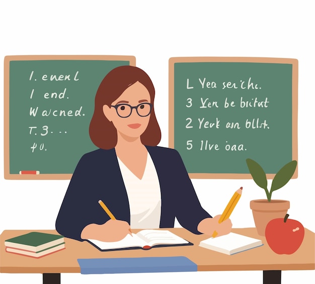 um vetor Menina Estudante
