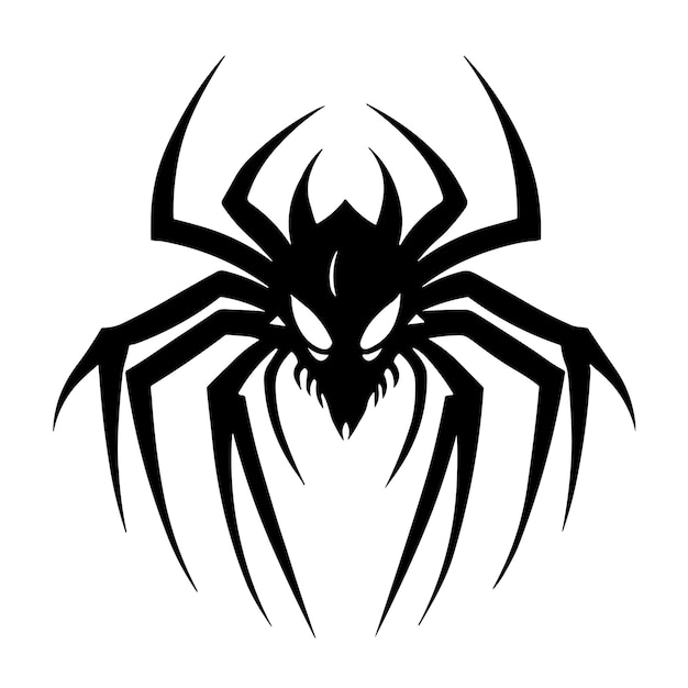 Uma aranha com um rosto preto e um rosto preto na parte inferior.