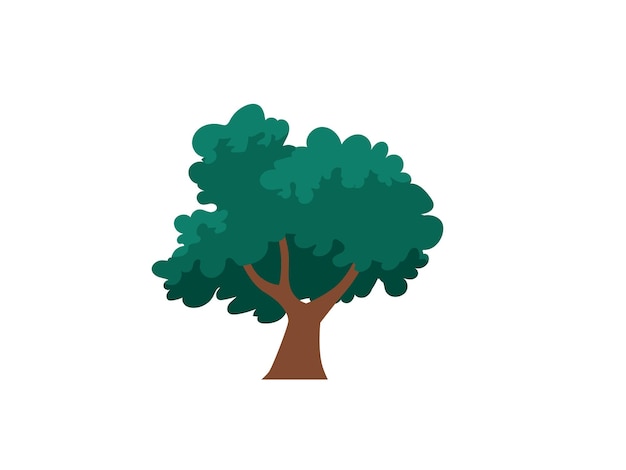 uma árvore com uma árvore verde nela