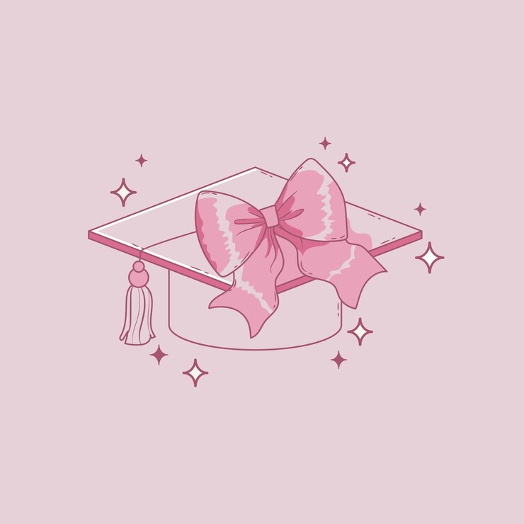Vetor uma bela ilustração de estilo coquete sobre o tema da formatura.