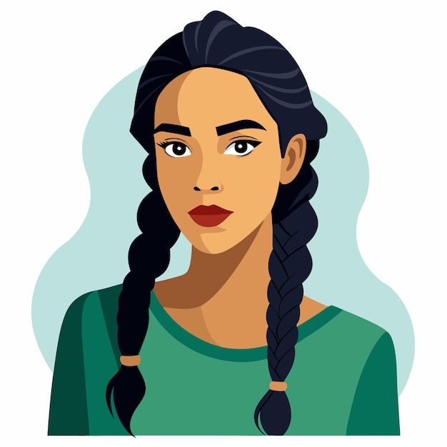 Uma bela ilustração vetorial de menina