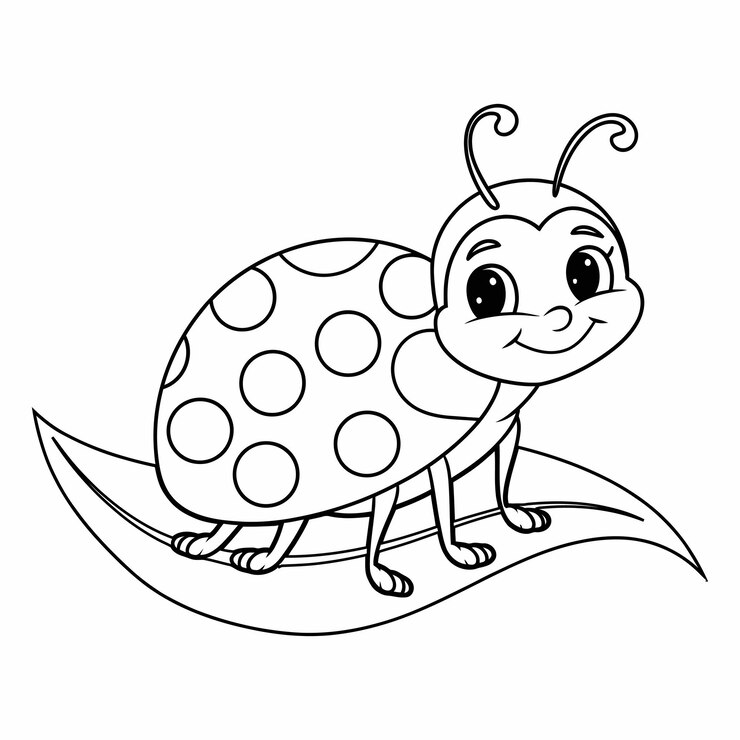 Vetor uma bonita mariposa de desenho animado numa folha