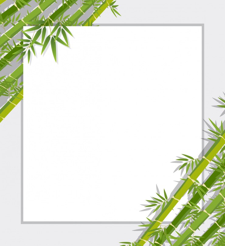 Vetor uma borda de bambu verde