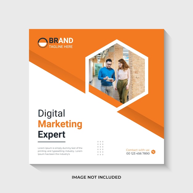 Vetor uma brochura para especialistas em marketing digital.