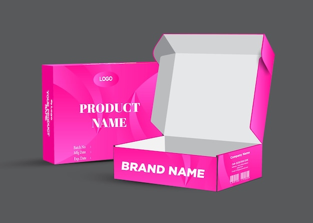 uma caixa rosa com a marca nome marca nome marca