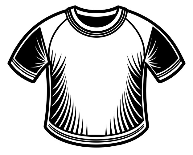 Vetor uma camisa preta e branca com um desenho branco na frente