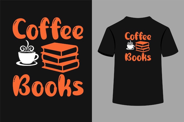 Uma camisa preta que diz livros sobre café