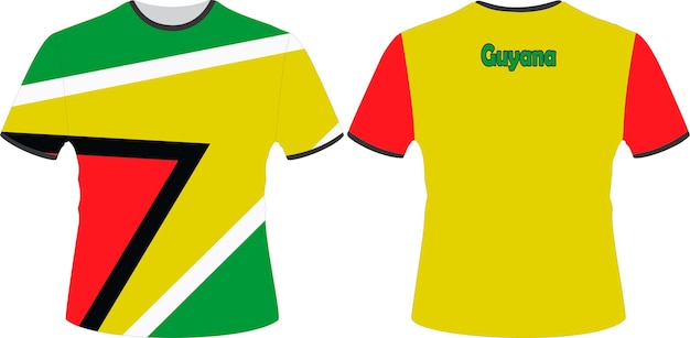 Uma camisa que diz bandeira da guiana nela