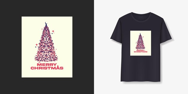 Vetor uma camiseta preta com as palavras feliz natal