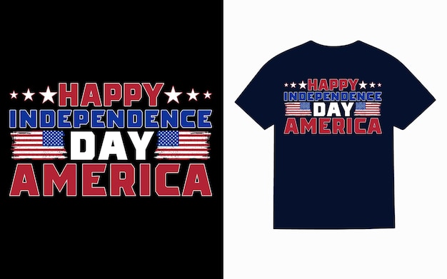 Uma camiseta que diz feliz 4 de julho nela