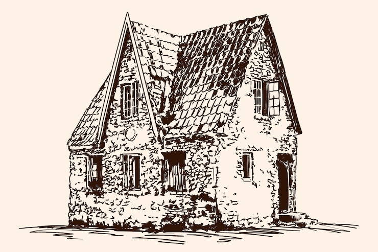 Vetor uma casa de aldeia