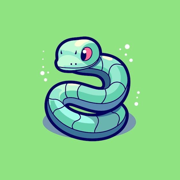 Cauda da serpente tailandesa doodle kawaii colorido desenho plano  ilustração vetorial moldura de borda t