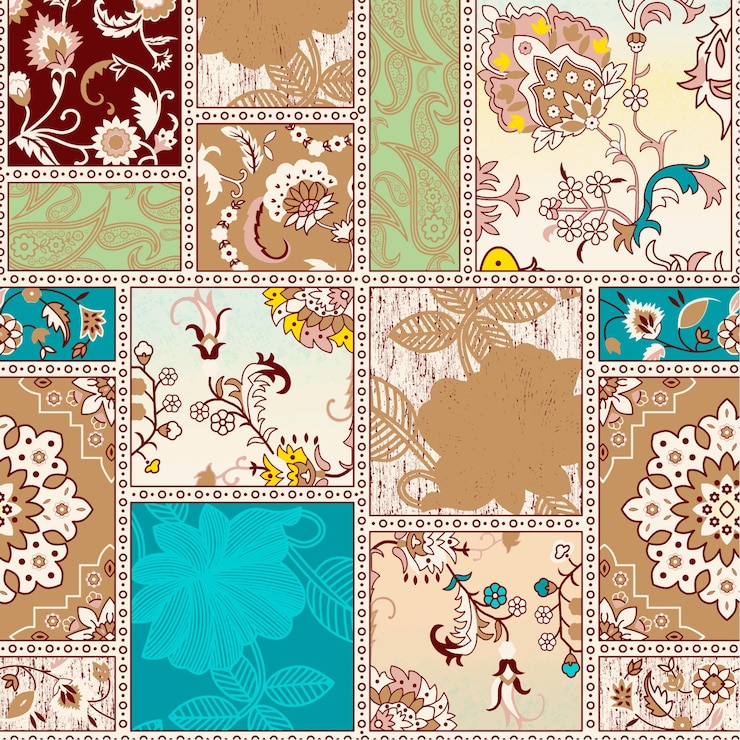 Vetor uma coleção de azulejos da coleção do artista robert penney