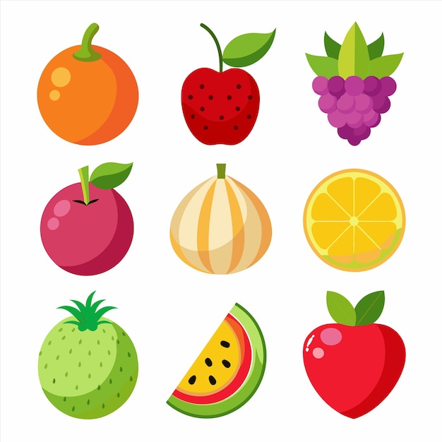 uma coleção de frutas, incluindo uma das frutas