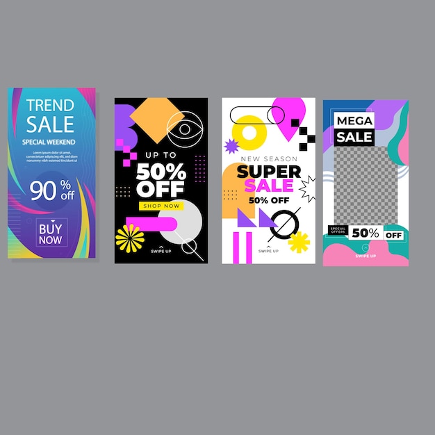 uma coleção de itens coloridos, incluindo um que diz super venda
