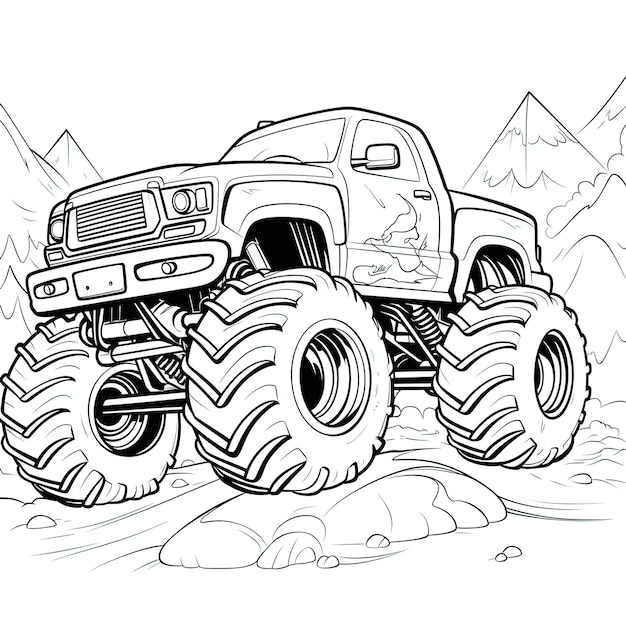 Carros monstros para colorir!  Monster truck coloring pages, Truck  coloring pages, Monster trucks