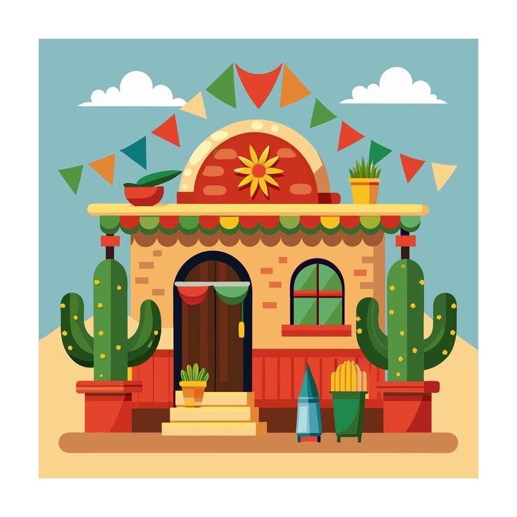 Vetor uma deliciosa ilustração de alimentos mexicanos