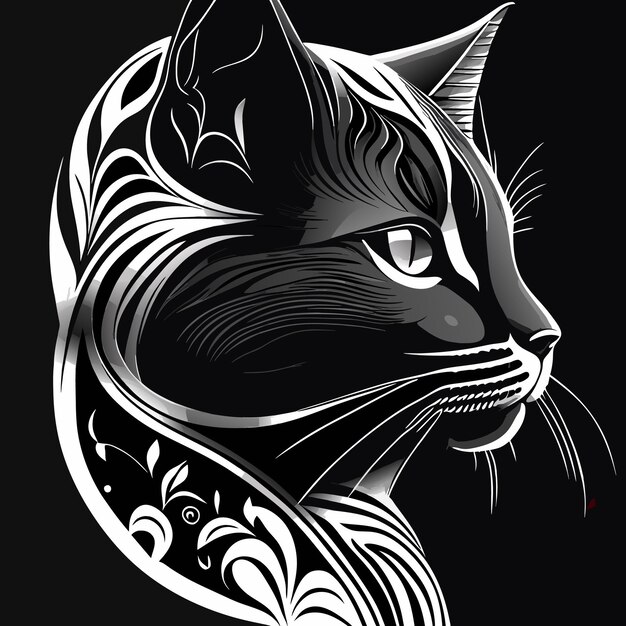 Design PNG E SVG De Gato Preto De Desenho Animado Sentado Para Camisetas