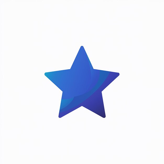 Uma estrela azul com uma estrela azul nela